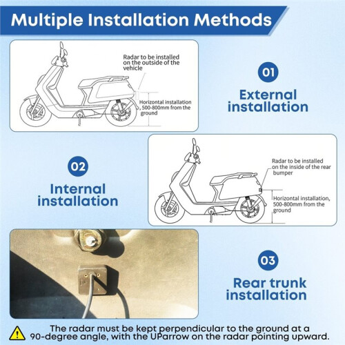 Motorcycle  Blind Spot Detection System Long Range Moto ,  Change Assist 60Ghz BSD 1