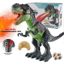 Remote Control Dinosaur Robot with Smoke, Light and Sound Effects for Children's Play