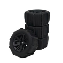 Neumáticos y llantas para coches RC compatibles con MJX Hyper Go 16210 16208 Wltoys 144010 124016 124017 HBX16889B SCY 16101 (4 unidades)