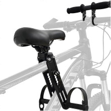 Kindervorderrad Fahrradsitz mit Lenker, Aluminiumrahmen, für Kinder2-5 Jahre, kompatibel mit den meisten Mountainbikes