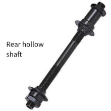 Bicycle Front Rear Hollow Axle Quick Release Skewer Set, Metal Black Wheel Modification Accessories for MTB Mountain Road Bicycle