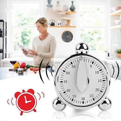 Kitchen Timer 60 Minute Mechanical Alarm Clock with Adjustable Timer for Home, Office, School 1