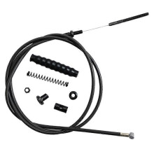 Etujarrukaapeli, 130cm leikattava metallikaapeli pölynsuojaholkkia, musta, yhteensopiva Ninebot MAX G30D G30E sähköskootteri