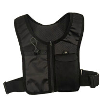 Hardloopvest lichtgewicht, ademend en reflecterend met zakken, verstelbaar 70-125cm voor dames en heren, geschikt voor hardlopen fietsen wandelen