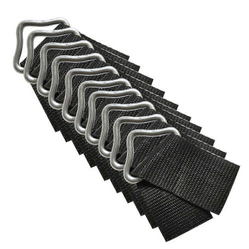 10pcs Quick Connect Trampoline Triangle V-Rings with Nylon Webbing, 4.5mm Wire Diameter