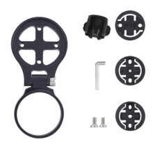 Verstellbarer Fahrrad Lenker Halterung kompatibel mit Cateye Garmin Bryton WHO, schwarz, aus Kunststoff für Fahrrad Vorbau Montage