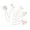 Fermagli per capelli da sposa con perle e strass, set da 5 a forma di U 2