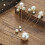 Fermagli per capelli da sposa con perle e strass, set da 5 a forma di U 3