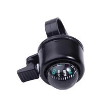 Bike Bell with Compass for Handlebars, Quick Clip On/Off, Metal Horn for Cycling