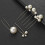 Fermagli per capelli da sposa con perle e strass, set da 5 a forma di U 4