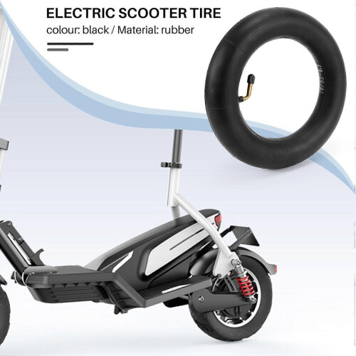 Câmara de Ar Compatível com Scooter Elétrico 10 Polegadas 70/65-6.5 Borracha Preta 2 Unidades 2