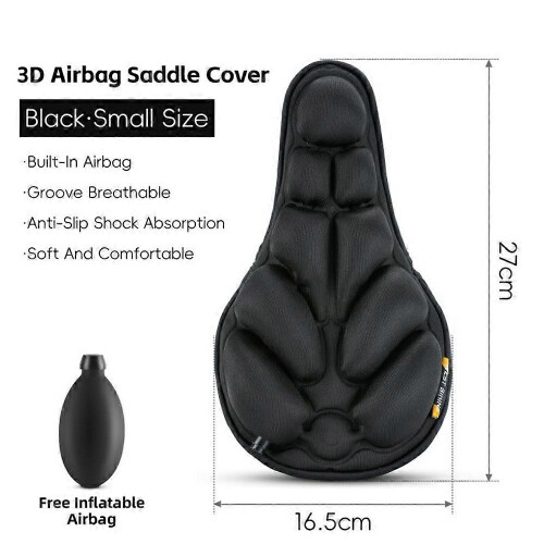 Forro de Selim para Bicicleta com Amortecimento de Ar 3D Ajustável e Ventilação 1