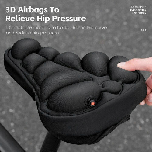 Forro de Selim para Bicicleta com Amortecimento de Ar 3D Ajustável e Ventilação 2