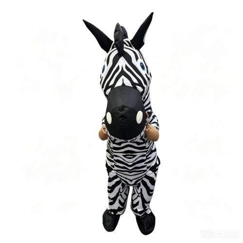 Oppusteligt zebra kostume, til voksne 2