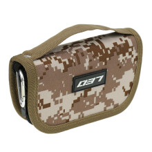 Bolsa para iscas de pesca, tecido oxford resistente, compartimento EVA, 17x10x4.5cm, para transporte em pescarias