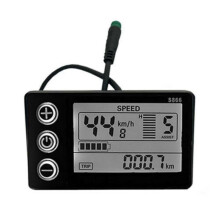 Display LCD para bicicleta elétrica, preto, material plástico, resistente à chuva, compatível com scooter e carro para uso em ciclismo