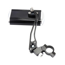 Fahrrad Rückspiegel, Aluminiumlegierung, HD Weitwinkel, Schwarz, kompatibel mit Fahrradlenkern bis22,2mm Durchmesser, für Berg- und Straßenräder