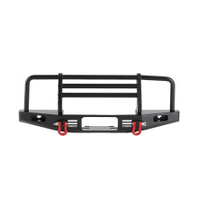 Parachoques delantero metálico para coche RC compatible con Axial SCX10 SCX10 II Defender, altura de montaje ajustable, negro.
