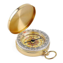 Portable Pocket Compass, Zinc Alloy Shell, Waterproof Outdoor Navigation with Illuminated Numbers for Hiking Camping Hunting