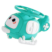 Helicopter Bamboo Dragonfly Plastic Inertial Collision Aircraft Cyan Weight 70g