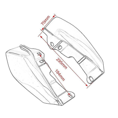 Defletor de Ar e Calor para Quadro Médio Compatível com Harley Touring 2009-2023, Material ABS 1
