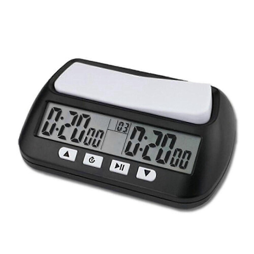 Chess Timer Digital with Folding Stand, ABS Plastic Clock for Games, Black 2