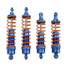 4 Amortecedores Metal Frontal e Traseiro Liga Alumínio Azul Compatível com Traxxas 1/10 Slash Rustler Stampede Hoss 4X4 VXL Peça Upgrade
