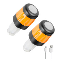 Sicherheitsleuchten für Rennradlenker, wasserdichte LED-Blinker, ABS-Kunststoff, 1 Paar