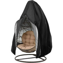 Telo di copertura per sedia a uovo sospesa da esterno, 115x190 cm, in tessuto antivento e resistente alle intemperie, ideale per patio e giardino.