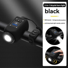 Fahrradlicht und Hupe in einem Set, 110 dB Hupe, 4 Lichtmodi, USB-aufladbar, IPX5 wasserdicht, für Nachtfahrten