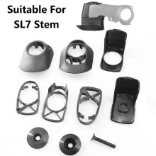 Fietsstuurafstandhouders compatibel met SL7-stuurpen, zwarte plastic vorkbalhoofdringen, 65 g racefiets afstandhouders voor verborgen montage