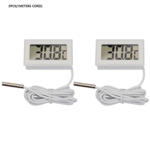 Termómetro digital LCD mini con cable de 1 m, rango de temperatura de -50 a 110 , precisión de 3 .