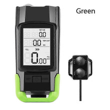 Wireless Bicycle Computer with Front Light and Speaker, T6x2 LED 800 Lumens, 120 Decibel Alarm, Waterproof