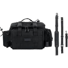 Bolsa para pesca, com suporte para vara, nylon impermeável, capacidade ampla, camuflada, para viagens ao ar livre