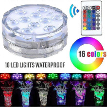 Unterwasser-LED-Poolleuchten mit 16 Farben, Fernbedienung, IP68 wasserdicht, für Whirlpool-Teich