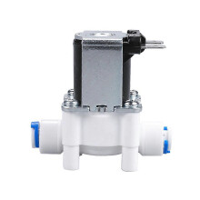 Électrovanne 220 V 1/4" à connexion rapide NC pour distributeur de purificateur d'eau par osmose inverse