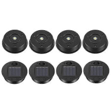 Tapas de repuesto para linternas solares (paquete de 8) compatibles con luces solares exteriores wellEfficient y cubiertas para paneles solares LED.
