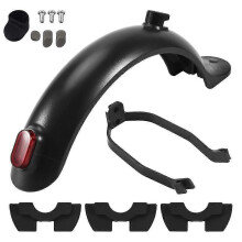 Hinterradschutzblech Halterung Set mit Rücklicht, kompatibel mit Xiaomi M365 M365 Pro E-Scooter, ABS Kunststoff Schwarz, Schrauben inklusive