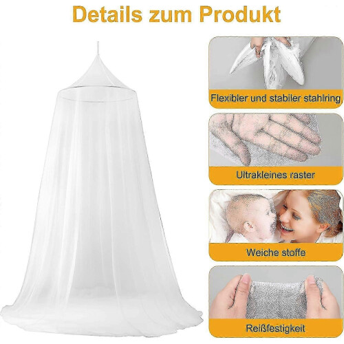 Canopy Mosquito Net Dome 0.6m Diameter 2.5m Height 12m Hem Circumference 2