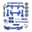 Kit de modification de châssis Tamiya Mini 4WD avec queue de phénix, bleu 1