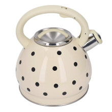 Whistling Tea Kettle Stainless Steel Polka Dots Design 3.5L Capacity