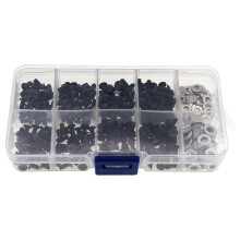 Kit de parafusos de reparação 340 peças Compatível com HSP SCX10 Traxxas 1/10 Carro RC, com caixa de armazenamento portátil
