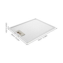 Aluminium Foil Range Hood Filter 320mm x 260mm Silver Mesh Compatible with Various Models