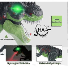 Remote Control Dinosaur Robot with Smoke, Lights, Sounds and Ejecting Eggs for Kids