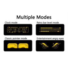 AK25664 V2.0 Klok Muziek Spectrum Klok 3.5MM Signaal Ingang Firmware Upgradebaar Intuïtieve UI Desktop Klok Wit