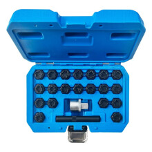 22pcs Car Locking Wheel Nut Removal Tool Key Socket Anti-Theft Screw Sleeve for  Type A -X