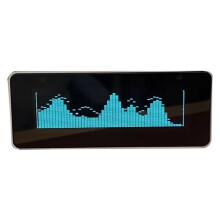 AK25664 V2.0 Clock Music Spectrum Clock 3.5MM Signal Input Firmware Upgradeable Intuitive UI Desktop Clock