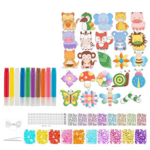 Kit per Creare Portachiavi con Cristalli e Perline, Ideale per Bambini Principianti e per Decorare, Perfetto per Feste di Compleanno.