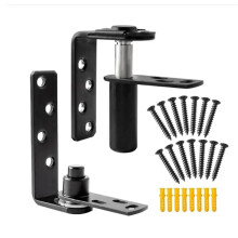 Self Closing Saloon Door Hinges, 304 Stainless Steel Self-Return Dual Swing Cafe Hinges for Bar, Patio Large Black