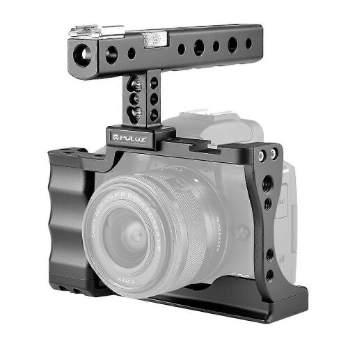 Gaiola Estabilizadora Compatível com Canon EOS M50 com Alça, Base de Tripé e Roseta Arri